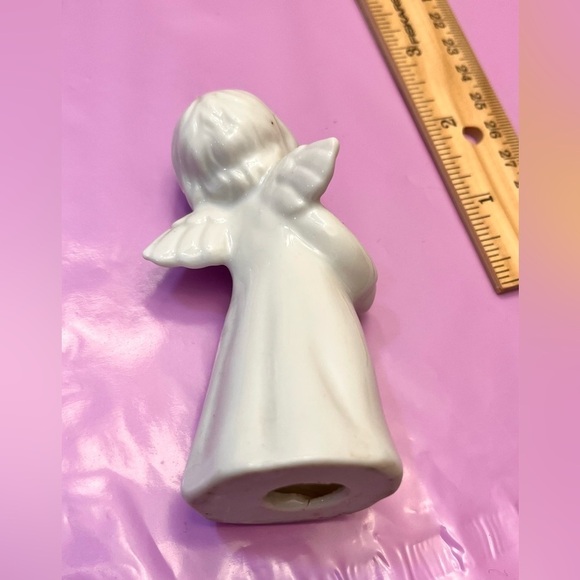 Schmid Bros Porcelain Angel Holding vase etched in gold Christmas Holiday Gift - Picture 8 of 12